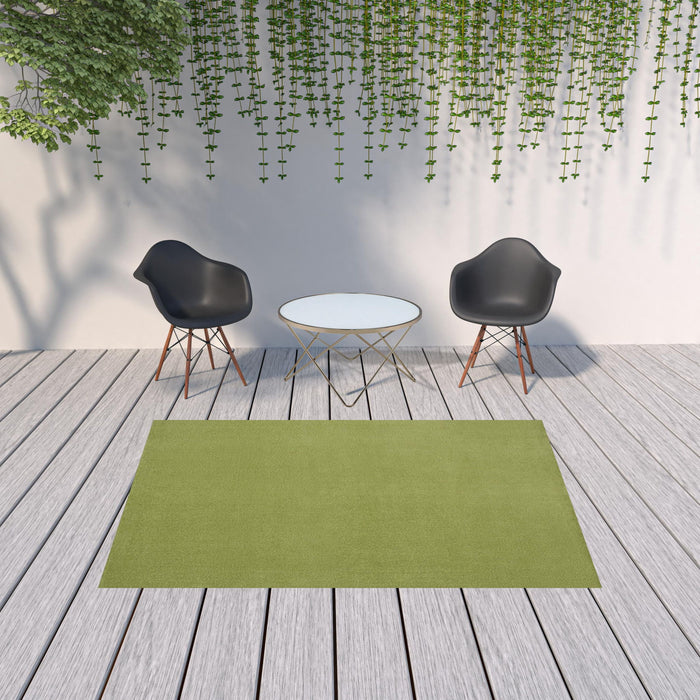 6' X 9' Non Skid Indoor / Outdoor Area Rug - Green