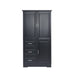 Tall Wide Storage Cabinet With Doors, 3 Drawers Hearth and Haven