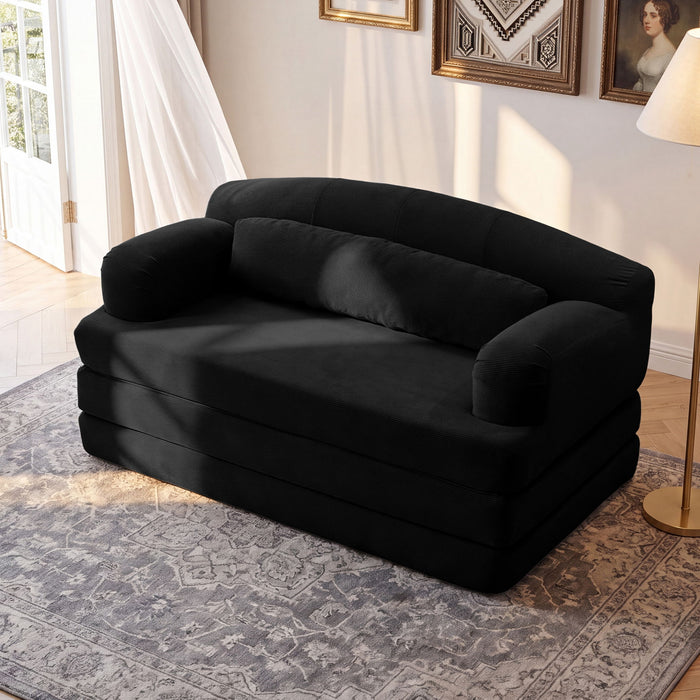 2 Seater Sofa Bed, Compact Foldable Floor Couch Home Essentials