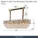Michael Amini Lighting - Regalia 16-Light Rectangular Crystal Chandelier - Gold Michael Amini