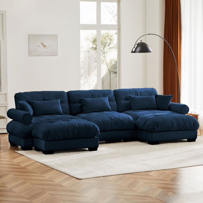 Super Comfort Oversized Modular Sectional Sofa With Movable Ottoman Home Essentials