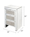 Noralie - Accent Table, 3 Storage Drawers - Mirrored & Faux Diamonds ACME