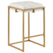 Square Counter Height Stools (Set of 2) - Beige / Gold Furniture Max