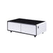 Modern Smart Coffee Table With Built-In Fridge, tooth Speaker, Wireless Charging Module, Touch Control Panel, Power Socket, USB Interface, Outlet Protection, Atmosphere Light Home Essentials