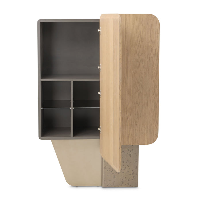 Bristol Point - Bar Cabinet - Saddle Brown Michael Amini