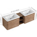 Wall Mounted Bathroom Vanity With Sink And Storage Shelves, Soft Close Doors Home Essentials