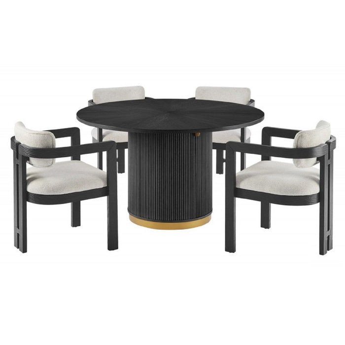 Upholstered Dining Armchair - Black Home Essentials