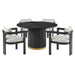 Upholstered Dining Armchair - Black Home Essentials