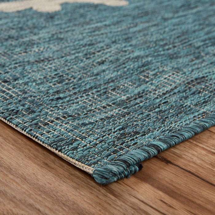 8' X 9' Indoor / Outdoor Area Rug - Blue