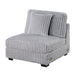 Armless Chair Modular With Pillow Living Room Furniture - Gray / Mink Home Essentials