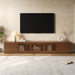 TV Stand, Entertainment Center With Cable Management And Soft Closing Hinges - Walnut Hearth and Haven
