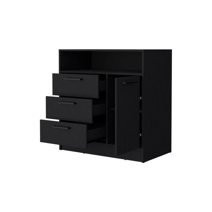 Three Drawer Dresser - Black