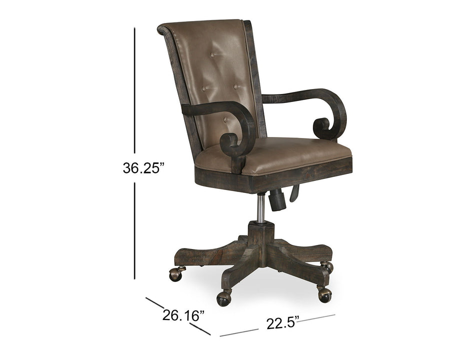 Bellamy - Fully Upholstered Desk Chair - Peppercorn Magnussen Furniture