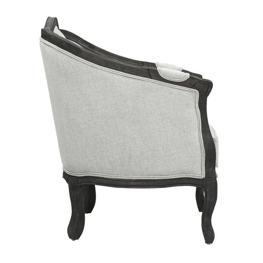 Samael - Loveseat With 2 Pillows - Gray Linen & Dark Brown ACME