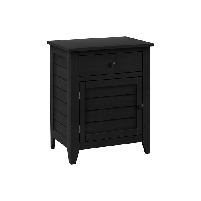 Accent Nightstand, Storage Drawer, Transitional 8th Street