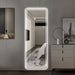 Frameless Full Length Floor Mirror With LED Light, Dimming & 3 Color Modes Mirror - Silver Daily Nest