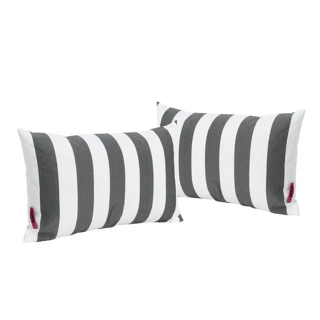 Coronado - Stripe Rectangular Pillow - Black