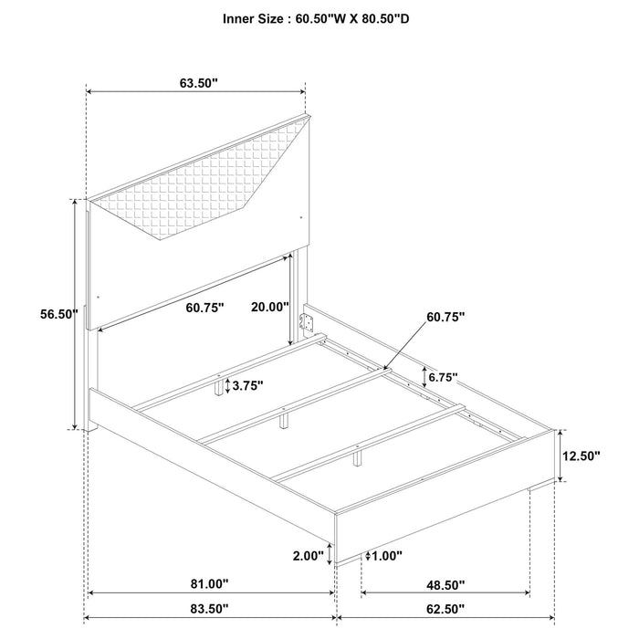 Pierce - Bedroom Set With LED Lighting Furniture Max