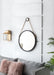 Handsome Cleveland Mirror With Rope Strap Contemporary Design Circle Mirror With Round Metal Frame For Wall Decor Daily Nest