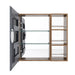 29.63" Wall Mounted Bathroom Cabinet With Adjustable Shelves - Imitative Oak Home Essentials