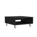 Coffee Table 1 Shelf, 4 Legs - Black Home Essentials
