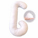 C - Shape Pregnancy Body Pillow With Soft Cover For Back - White US Pride