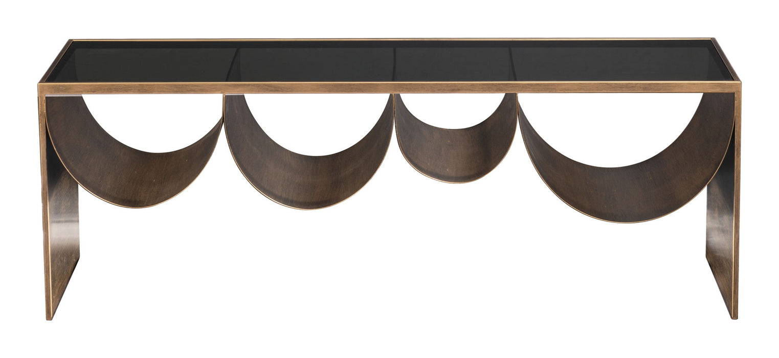 Reed - Coffee Table - Brass / Black Zuo Modern