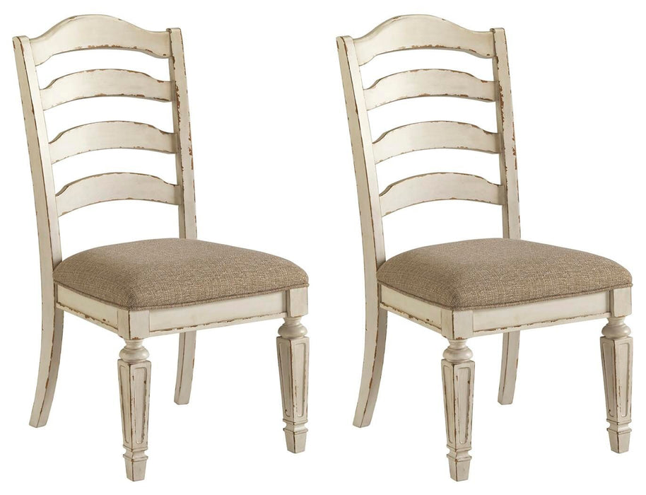 Realyn - Dining UPH Side Chair (Set of 2) - Ladderback - Chipped White Signature Design by Ashley®