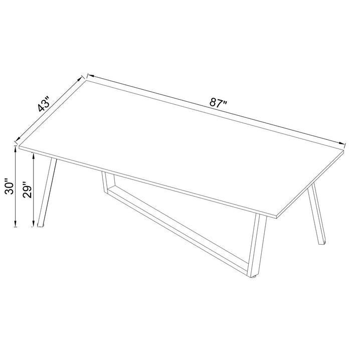 Vesper - Dining Rectangular Table - White Marble
