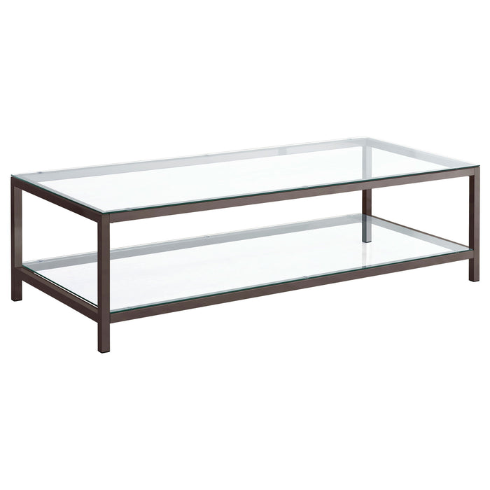 Natasha - 1 Shelf Coffee Table - Nickel Furniture Max