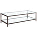 Natasha - 1 Shelf Coffee Table - Nickel Furniture Max