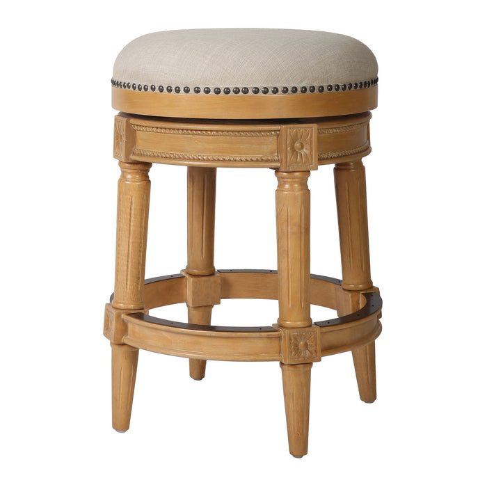 Rustic Elegance Backless Swivel Stool Home Essentials