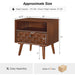 Nightstand With Carved Geometric Drawer Front, 1 Drawer And Open Shelf Home Essentials