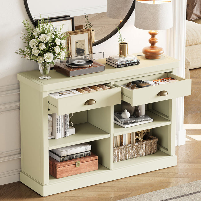 Console Table With 2 Drawers And Open Shelves Hearth and Haven