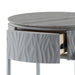 Yukino - End Table - Gray High Gloss & Chrome ACME