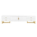 TV Media Console Table, TV Stand With Storage For Living Room - White Hearth and Haven