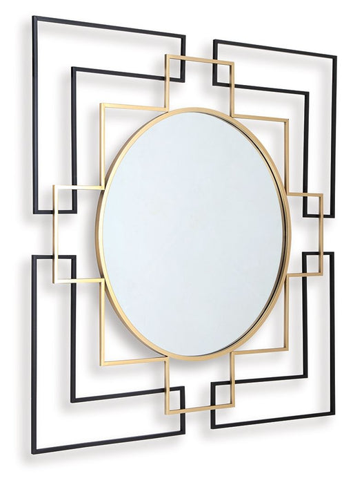 Oceanal - Accent Mirror - Black / Gold Finish Signature Design by Ashley®