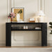 Console Table With Fluted Legs, Open Shelf Hearth and Haven