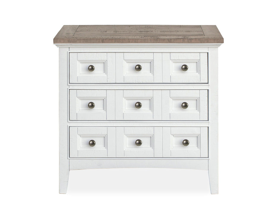 Heron Cove - Two Tone Drawer Nightstand - Chalk White And Dovetail Gray Magnussen Furniture