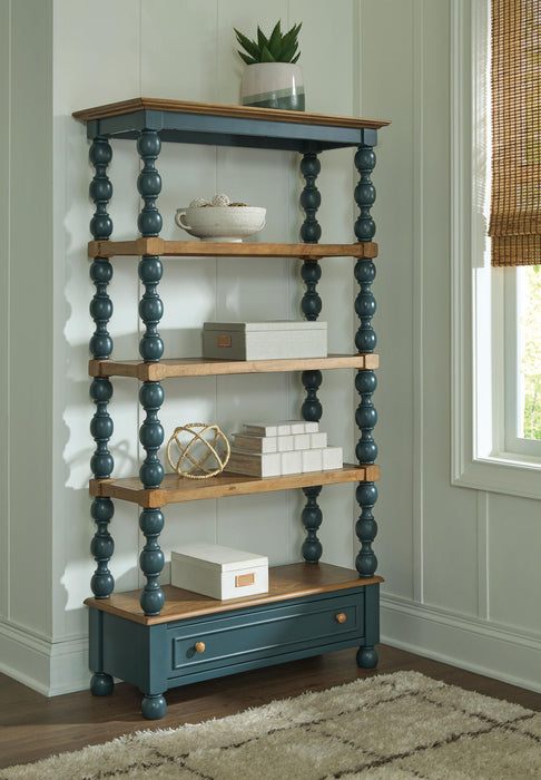 Finnworth - Bookcase - Blue / Brown Signature Design by Ashley®