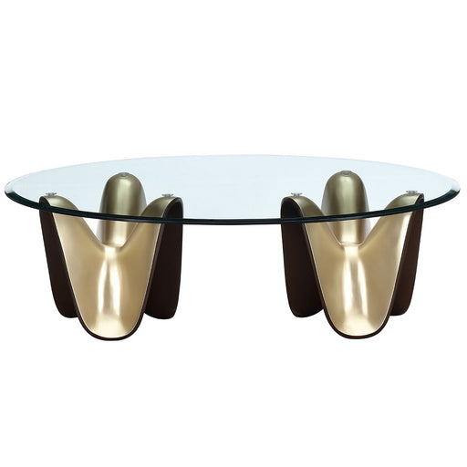 Houston - Cocktail Table - Brushed Gold Michael Amini