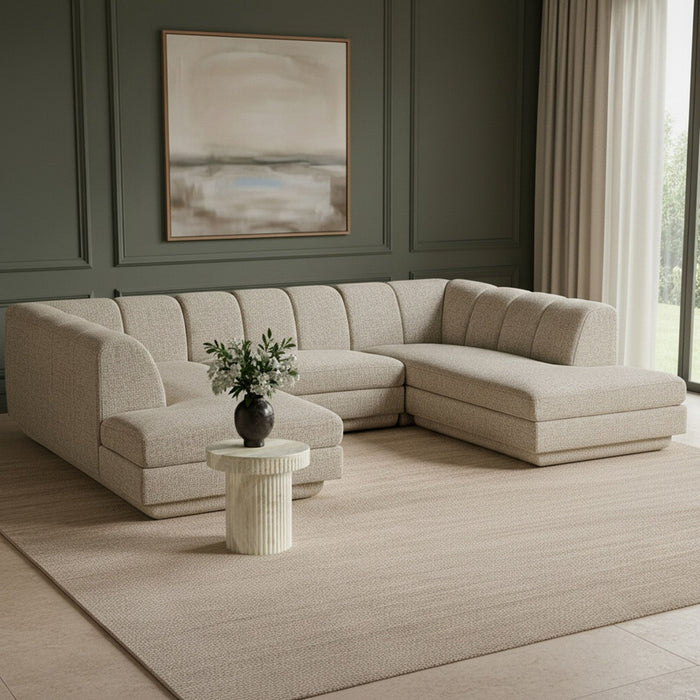 Modari - Sectional - Beige Meridian Furniture