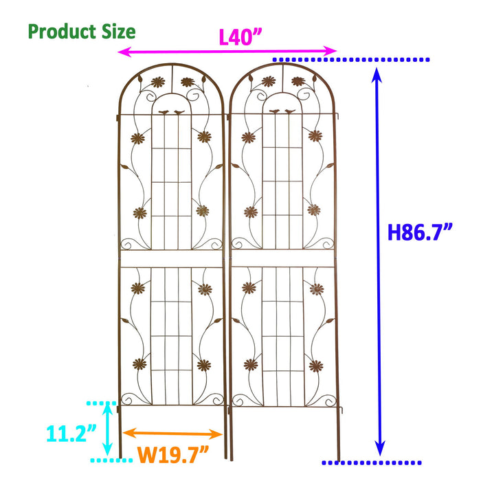Metal Garden Trellis Rustproof Trellis For Climbing Plant Outdoor Flower Support Daily Nest