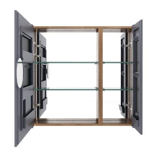 29.63" Wall Mounted Cabinet With Adjustable Shelves Storage Cabinet For Bathroom - Imitative Oak Home Essentials