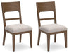 Cabalynn - Dining Uph Side Chair (Set of 2) - Oatmeal / Light Brown Signature Design by Ashley®