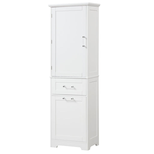 Tall Freestanding Bathroom Storage Cabinet With Adjustable Shelf And 2 Drawers Hearth and Haven