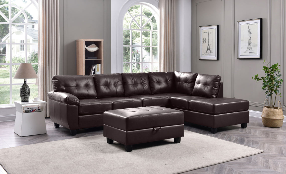 Glory Furniture Gallant Sectional, Cappuccino