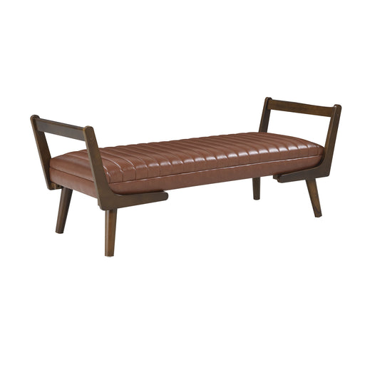 Mid-Century Bench With Wood Legs Home Essentials