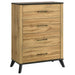 Georgina - 4 Drawer Bedroom Chest - Natural Wood Furniture Max