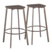 Clara - Industrial Square Barstool (Set of 2) - Espresso Lumi Source